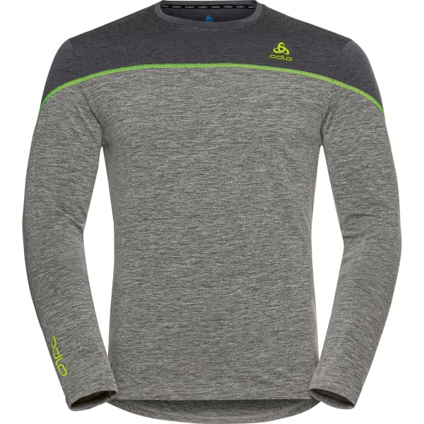 T-shirt thermique ODLO BL TOP CREW NECK L/S REVELSTOKE PW 150 ODLO GRAPHITE GREY MELANGE - LOUNGE LIZARD