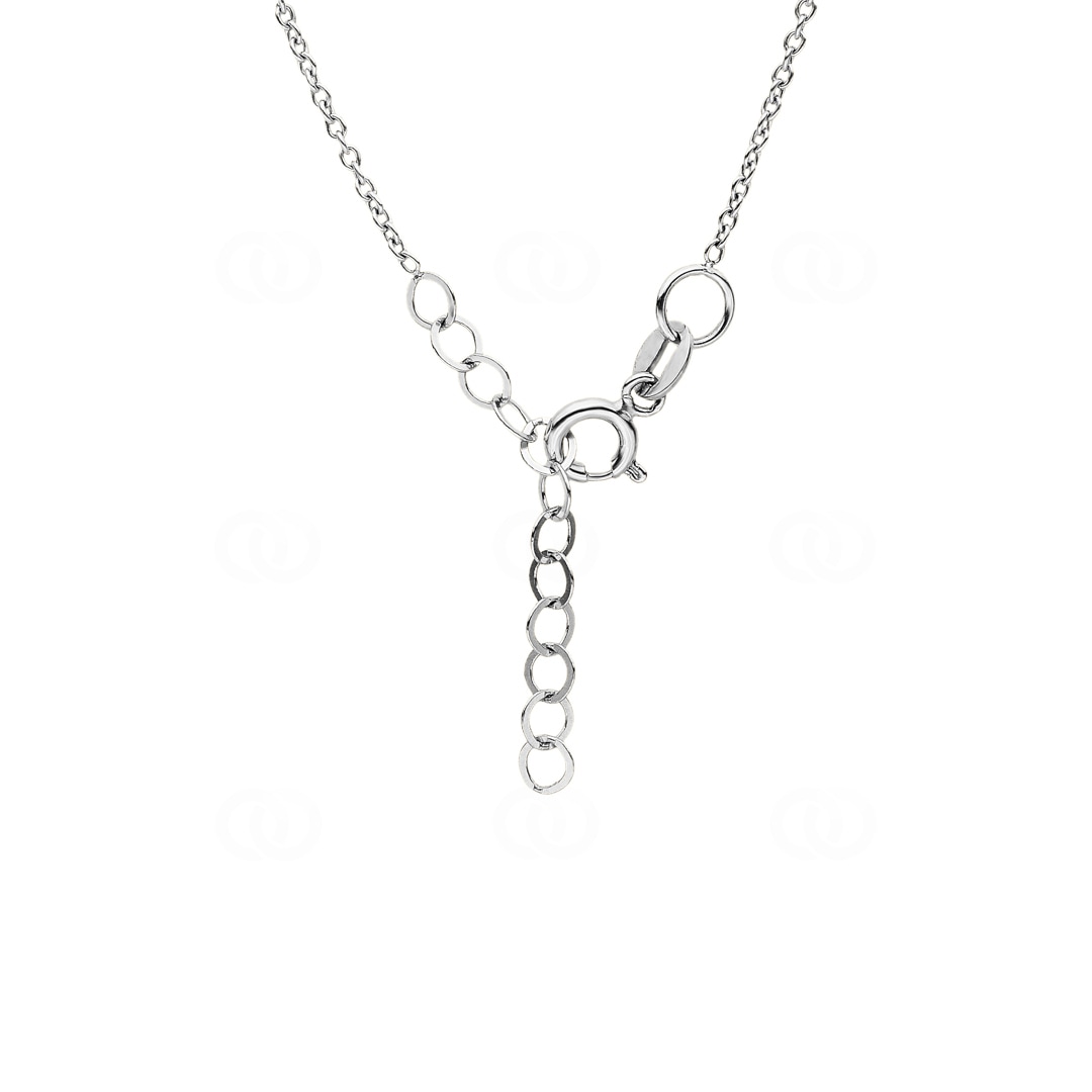Collier mit Anhänger 750/18 K Weissgold mit Diamant 0.30 ct H/si in Zargenfassung