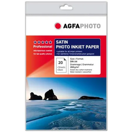 Agfa Photo Fotopapier satiniert A4, 260g, 20 Seiten