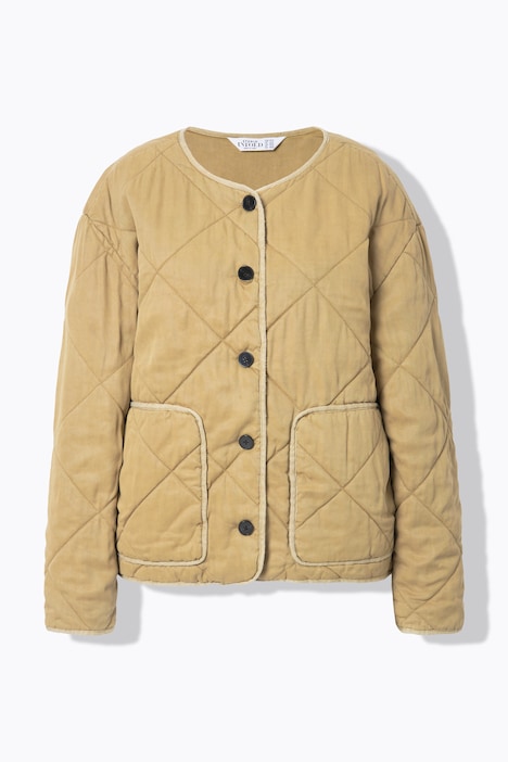 Steppjacke, Knopfleiste, Langarm