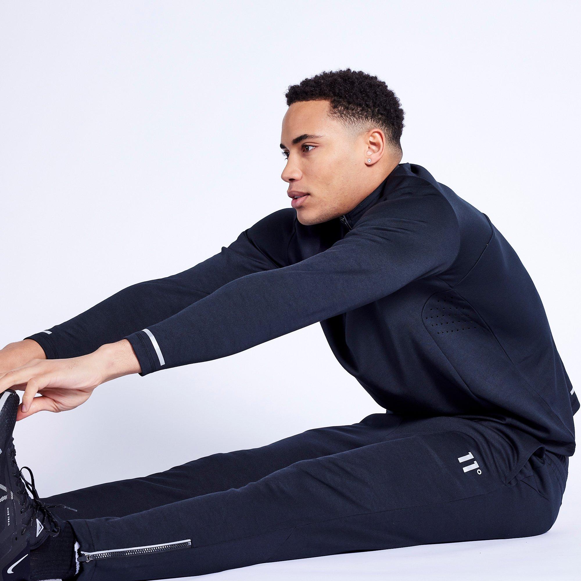 11 Degrees 11D Oxygen Quarter Zip Top Black