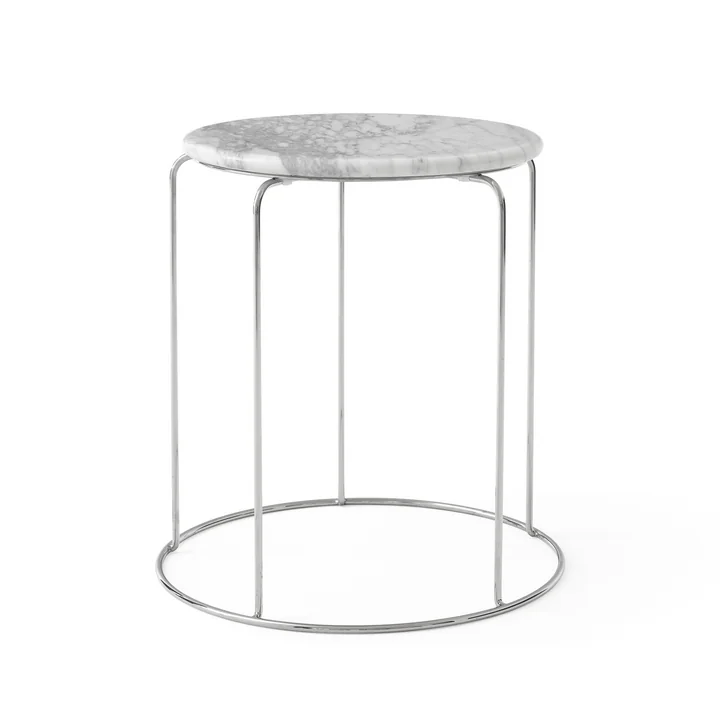 &Tradition - Wire VP11 Tischplatte, Ø 38 cm, Marmor weiss (Bianco Carrara)