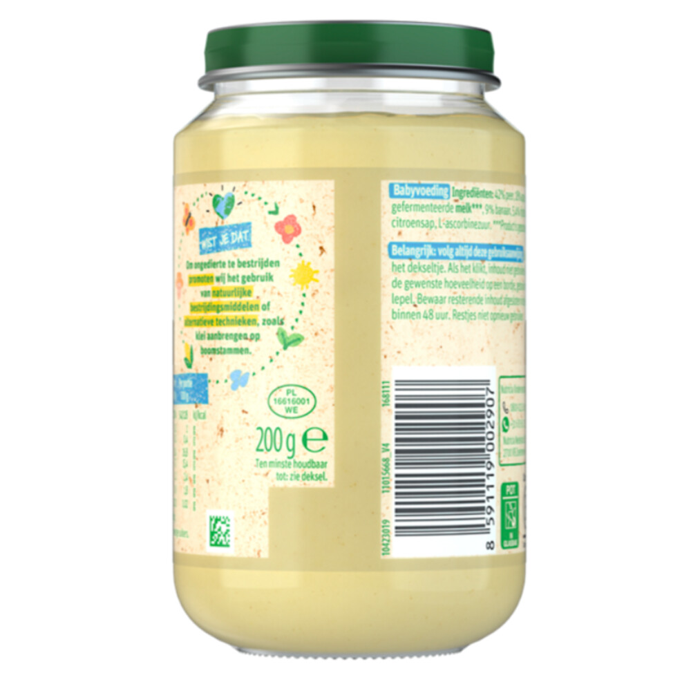 6x Olvarit Fruithapje 8m Peer Appel Yoghurt200 gr