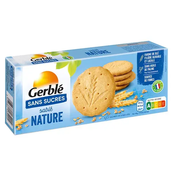 Biscoitos amanteigados simples sem açúcar Gerblé 132g