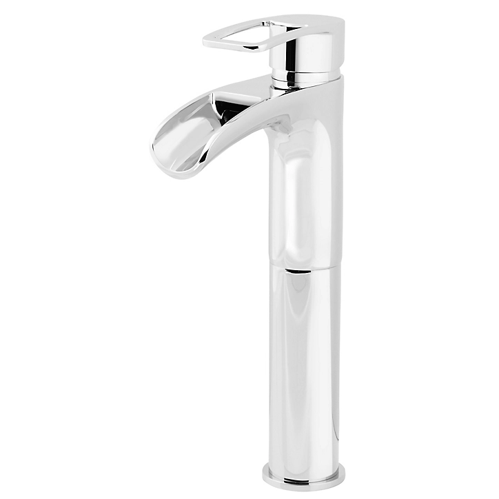 Mitigeur haut de lavabo chromé effet chute d'eau Olmeto GoodHome