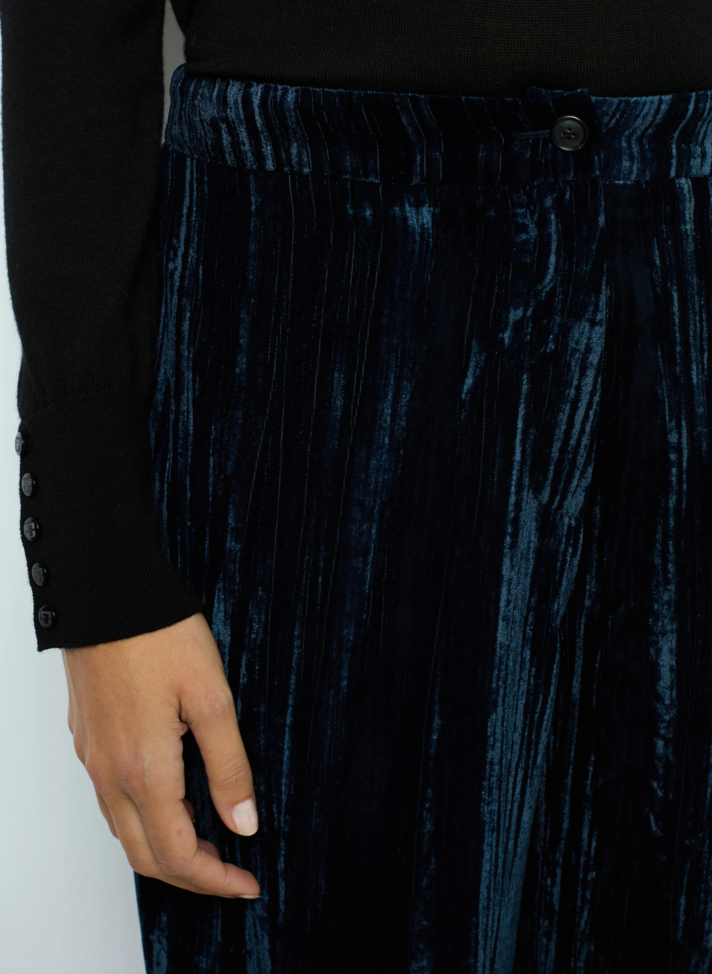 NORIA - Pantalon large | Bleu