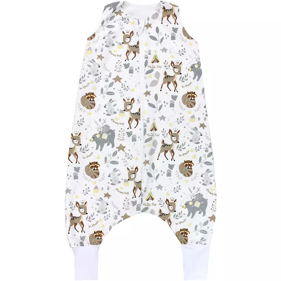 TupTam Baby Sommer Schlafsack mit Beinen ohne Ärmeln braunweiß