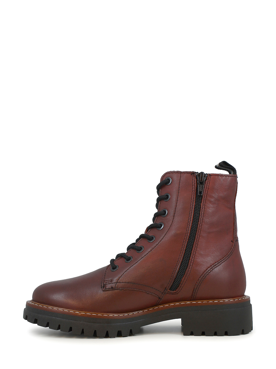 VYNE Savona Leather Lace Boots Burgundy