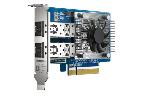 QNAP QXG-25G2SF-CX6 - Netværksadapter - PCIe 4.0 x8 lavprofil - 25 Gigabit SFP28 x 2 - for QNAP TS-H2490FU