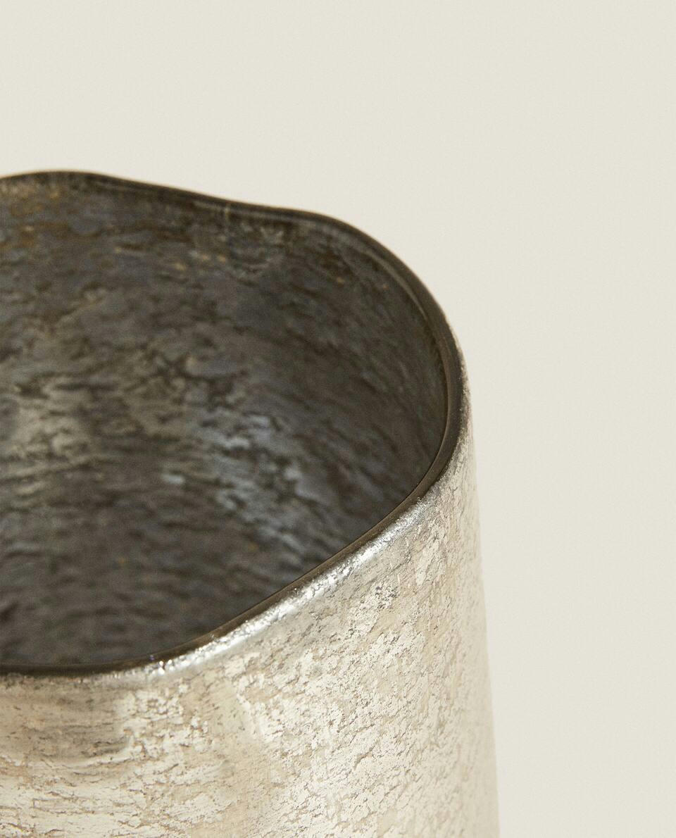VASO DE VIDRO DOURADO
