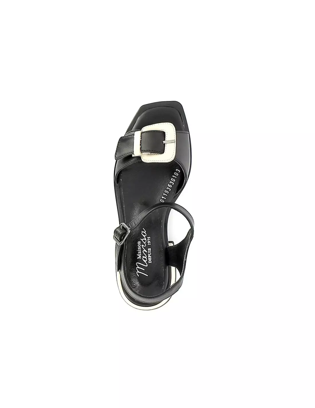 MAISON MANSA 011 9363 - Sandales & nu-pieds NoirEcru