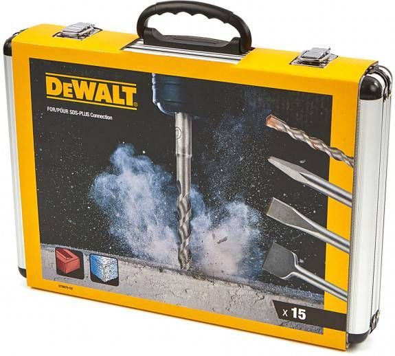 DeWalt SDS-plus Boor- en Beitelset - 15-delig - Aluminium Koffer