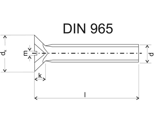 Verzonken schroef staal DIN 965 M2 x 10 mm Verpakking = 20 stuks