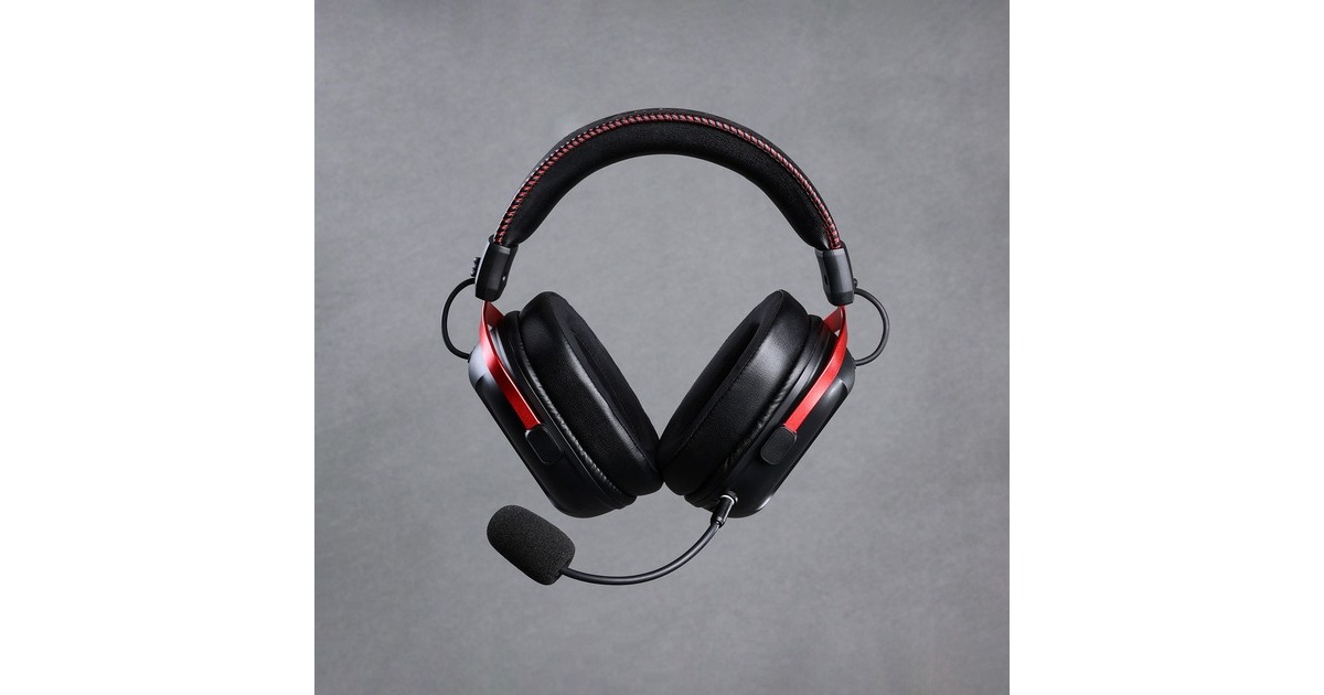 MCHOSES9 Pro Wireless  over-ear gaming headset  (Zwart/rood, PC / laptop / Playstation / Switch / Smartphone, 2.4G / Bluetooth / Wired / Type-C)
