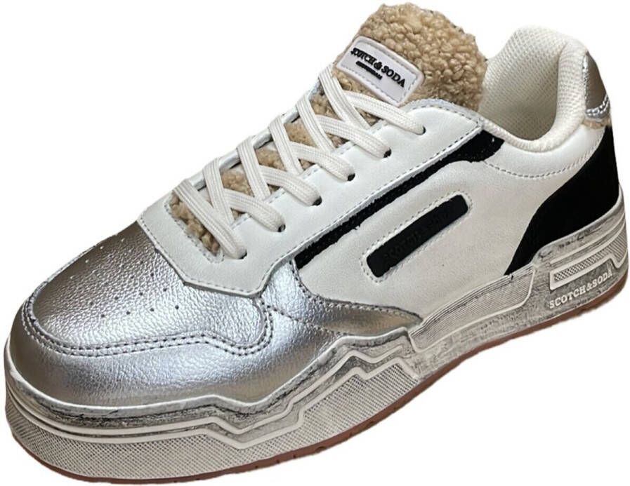 Scotch & Soda Lillie Low Lage sneakers Leren Sneaker Dames Wit