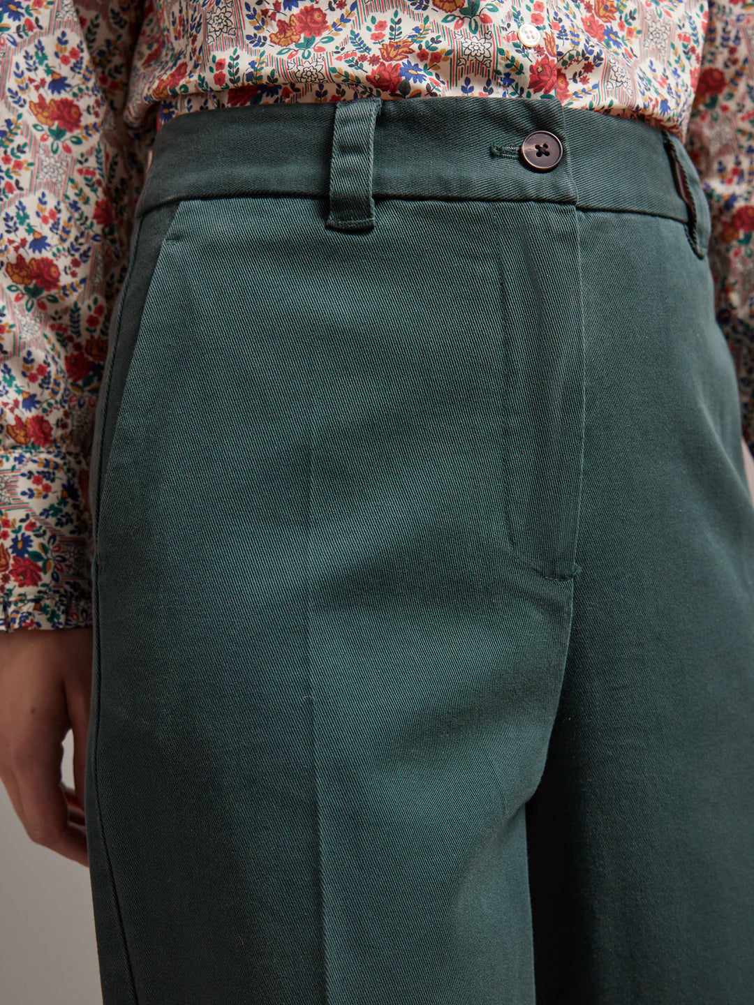Pantalon extra large gabardine femme Jeanne
