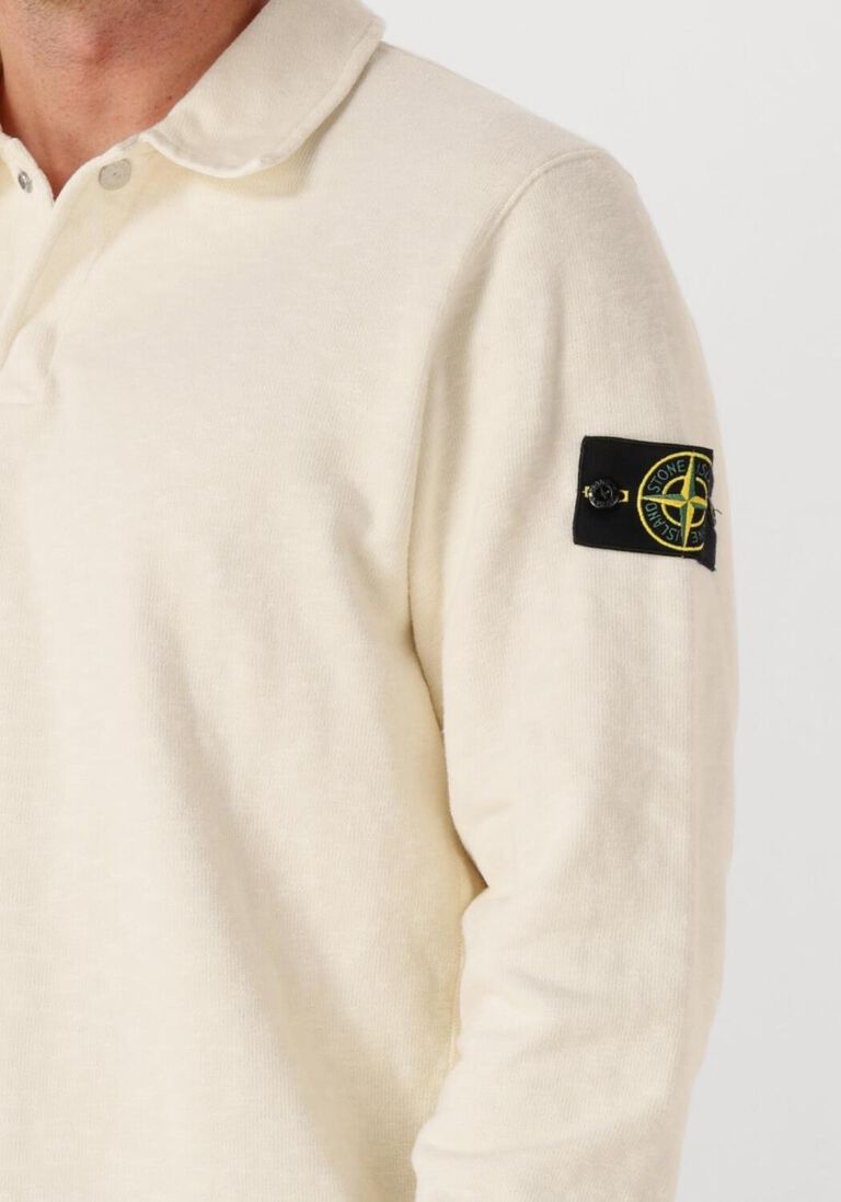 ecru stone island trui ls polo