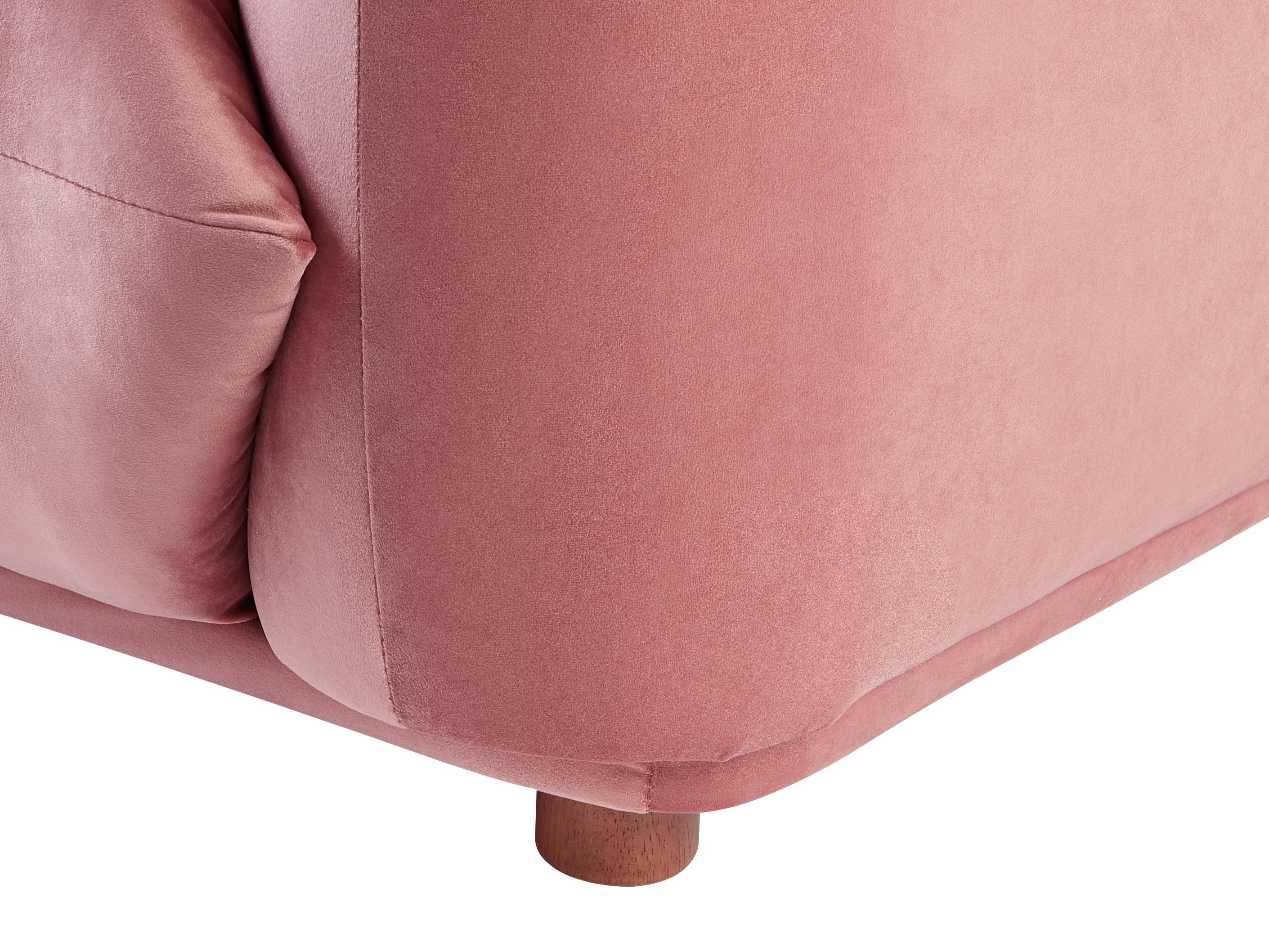 Bankenset 5-zits LUVOS Fluweel Roze