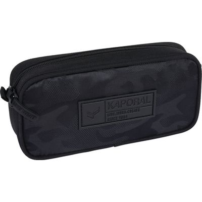 Trousse rectangulaire Kaporal Boy - 1 compartiment - noir et motif camouflage - Oberthur