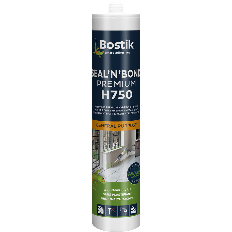 Bostik Premium H750 lijmkit universeel Grijs 290ml