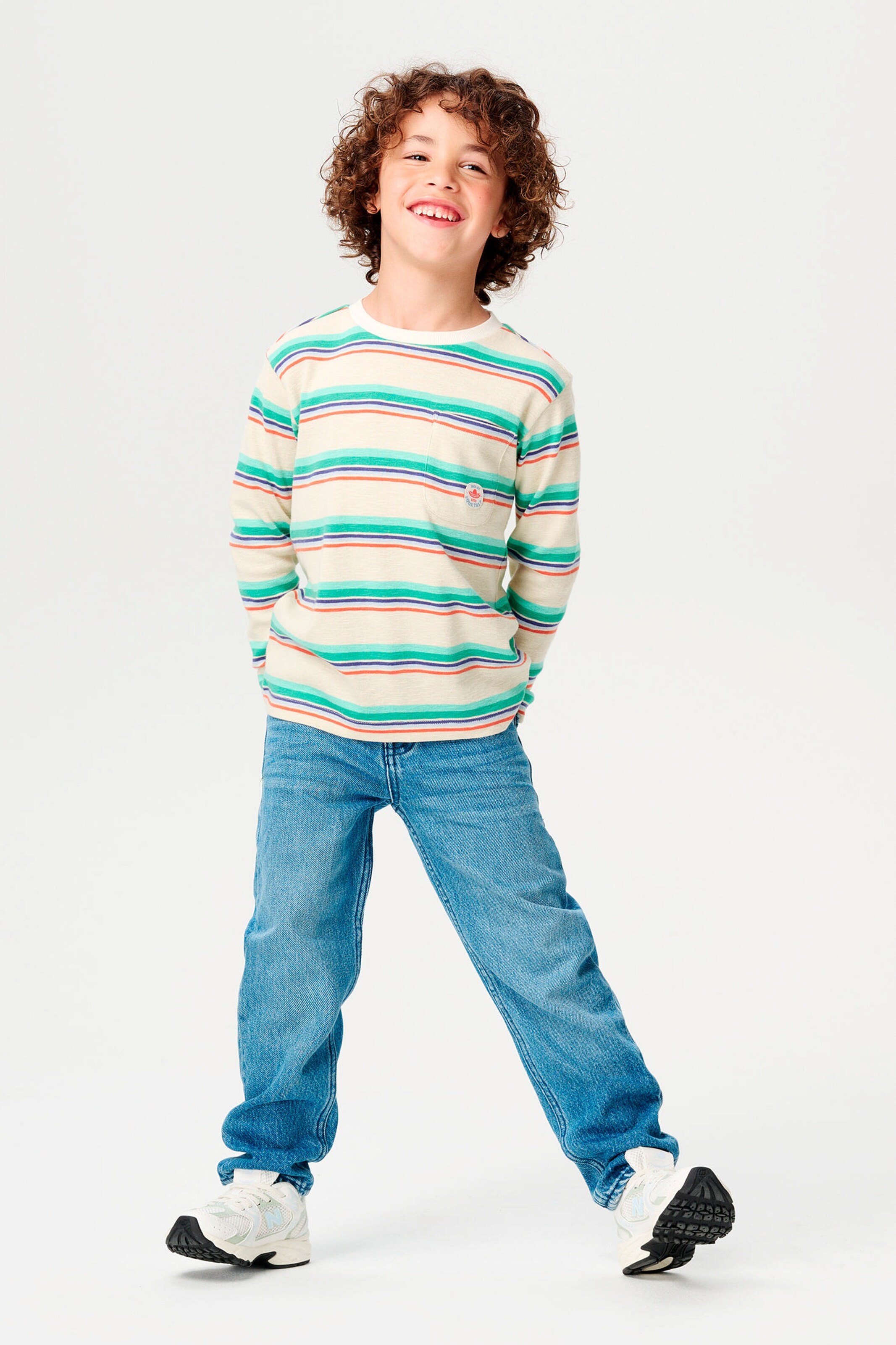 NOPPIES KIDS Langarmshirt Lemoore Stripe pattern Off white