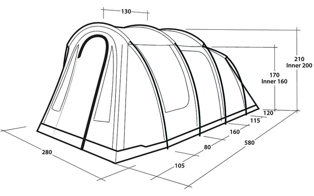 Outwell Rockwell 4 Tunnelzelt für 4 Personen