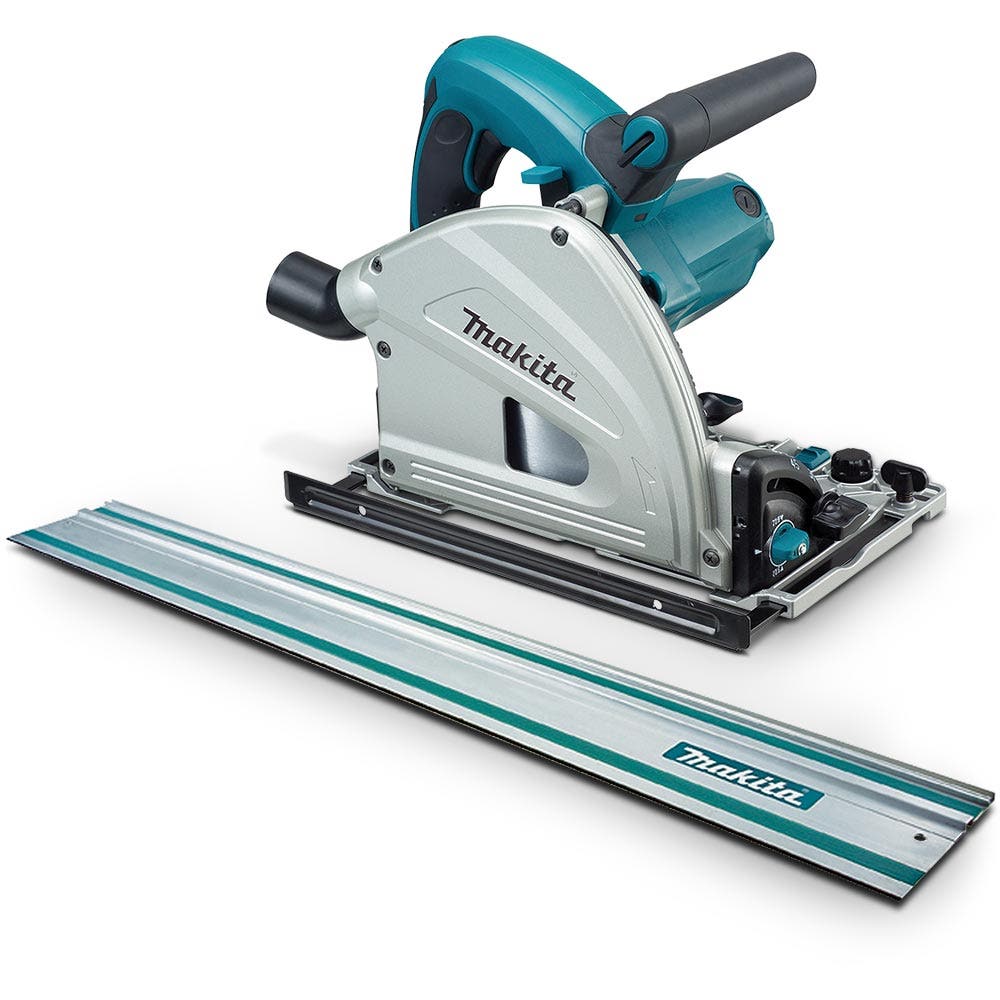 Serra circular de imersão MAKITA 1300W 165mm com trilho de 1400mm SP6000JT