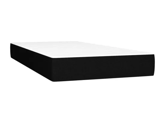 Sommier tapissier avec matelas et LED Noir 90x190 cm Tissu