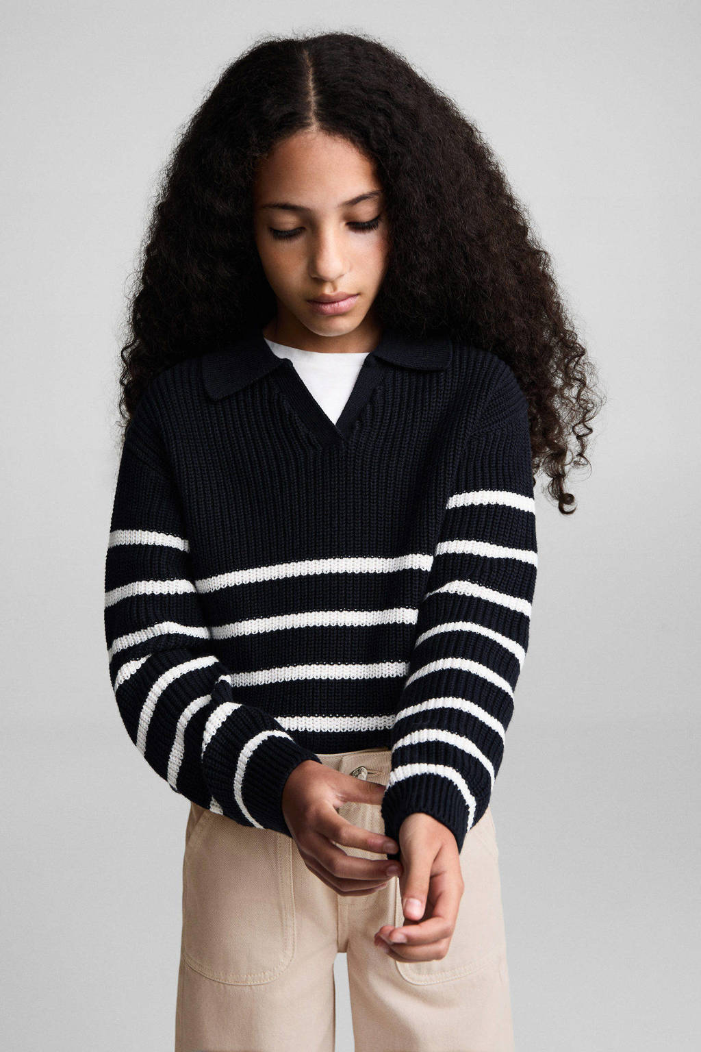 Mango Kids gebreide trui marine