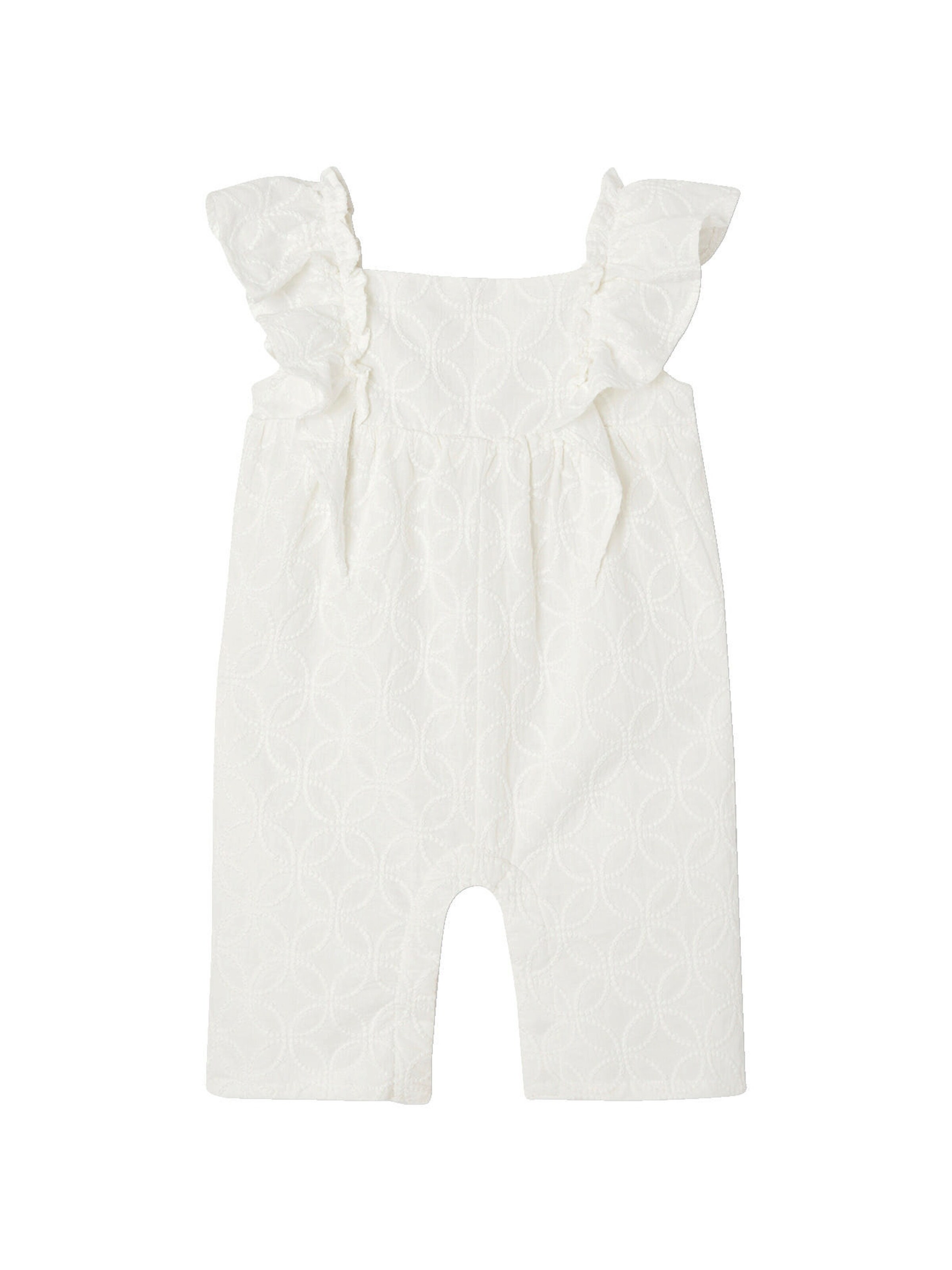 Vertbaudet Festlicher Baby Overall mit Stickereien wollweiß