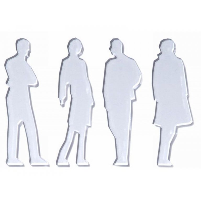 Acrylglas Silhouetten-Figuren, gelasert, 1:25