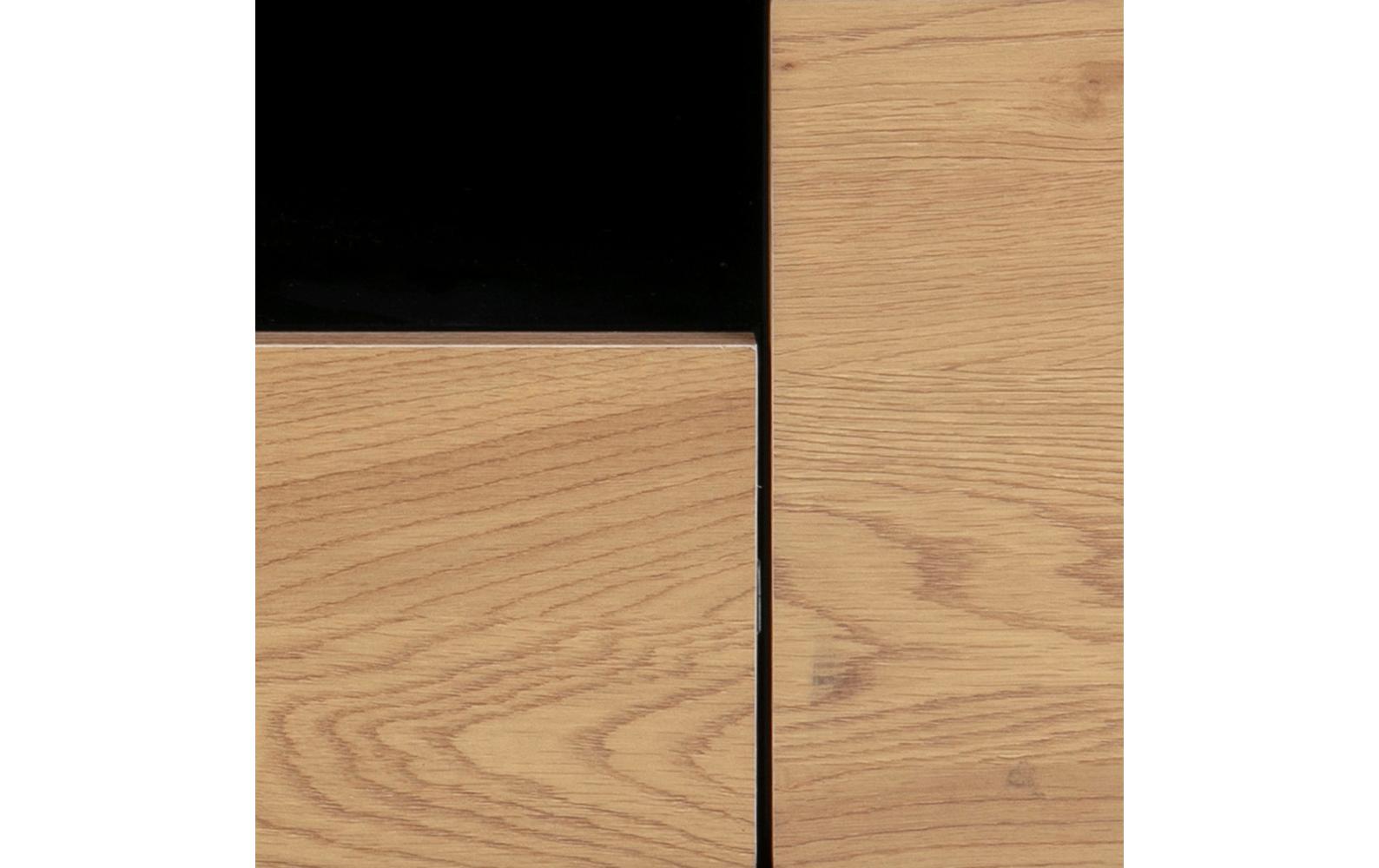 TV-Möbel Seaford 140 x 40 x 45 cm, Nature/Schwarz<br>TV-Kommode