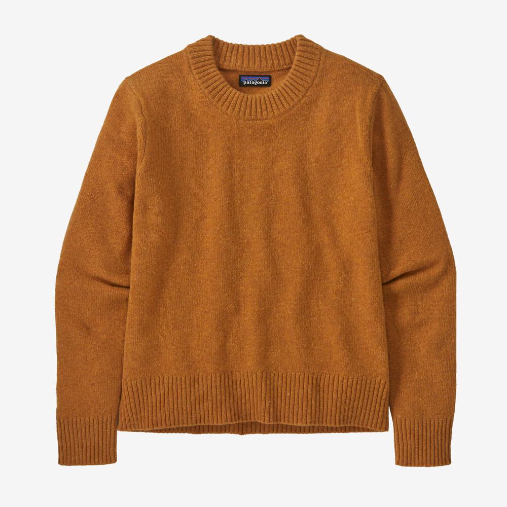 Damenpullover mit Rundhalsausschnitt aus recyceltem Wollmischgewebe