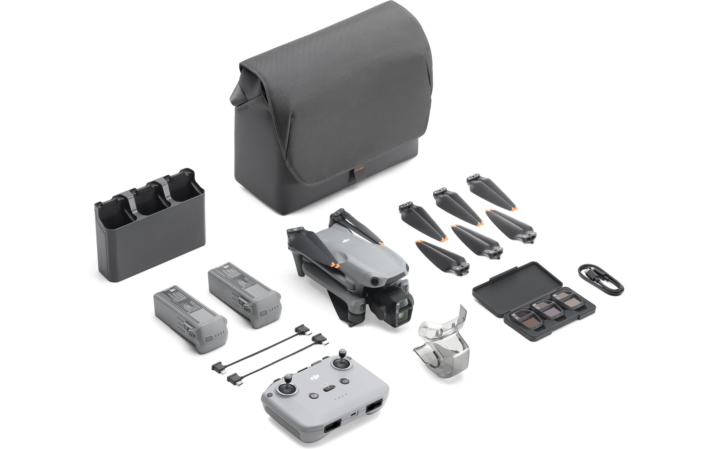 Multikopter Air 3s Fly More Combo RC-N3 (C1 | CE)<br>Dual-Kamera-Drohne für Reisefotografie mit einer Reihe von fortschrittlichen Technologien