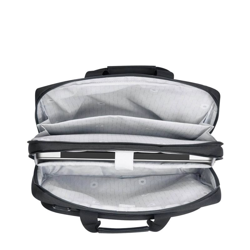Sacoche ordinateur Esplanade 2 compartiments 15.6 pouces 41 cm Noir profond