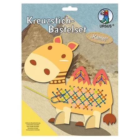 URSUS Kreuzstich Bastelset für Kinder, Motiv Kamel