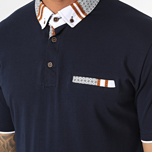 Polo Manches Courtes Bleu Marine