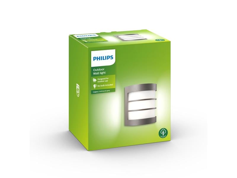 Philips Wandleuchte Wandleuchte Calgary Anthrazit 60W MyGarden Wandleuchte für den Aussenbereich