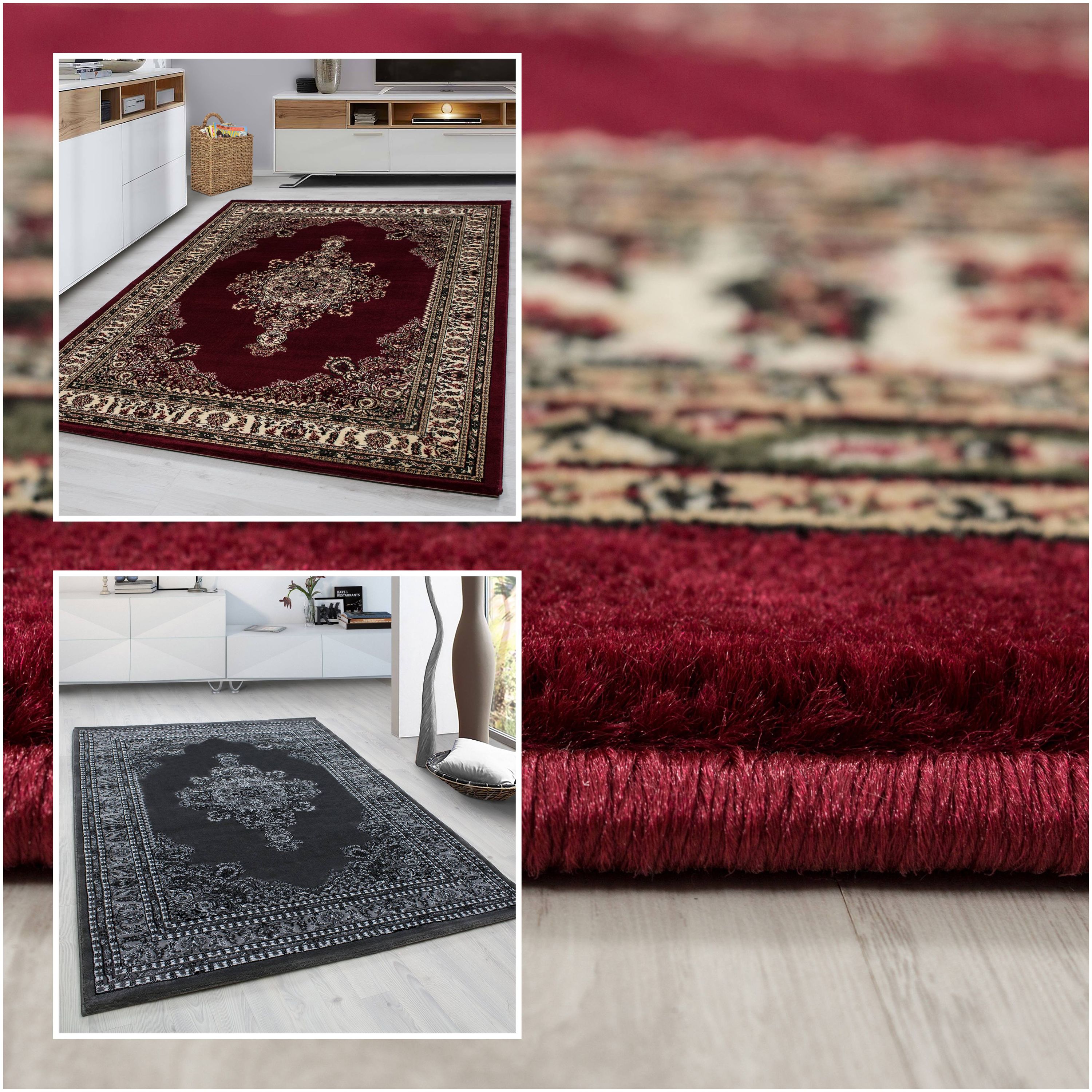 Wunderschöne MARRAKESH Orient-Dekor Traditional rechteckig HöheKurzflor 12 mm