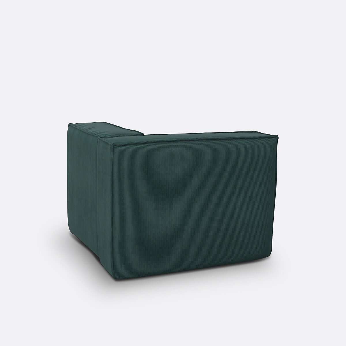 LA REDOUTE INTERIEURS<br>Canto modular de veludo canelado, Sete