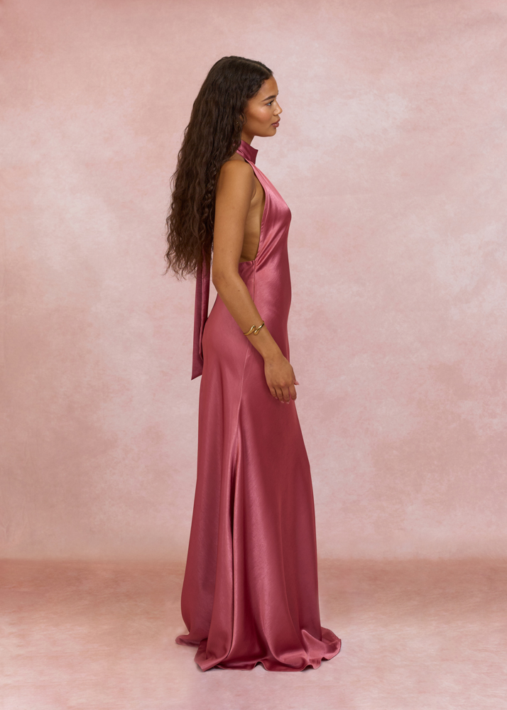 Olivia jurk donker roze