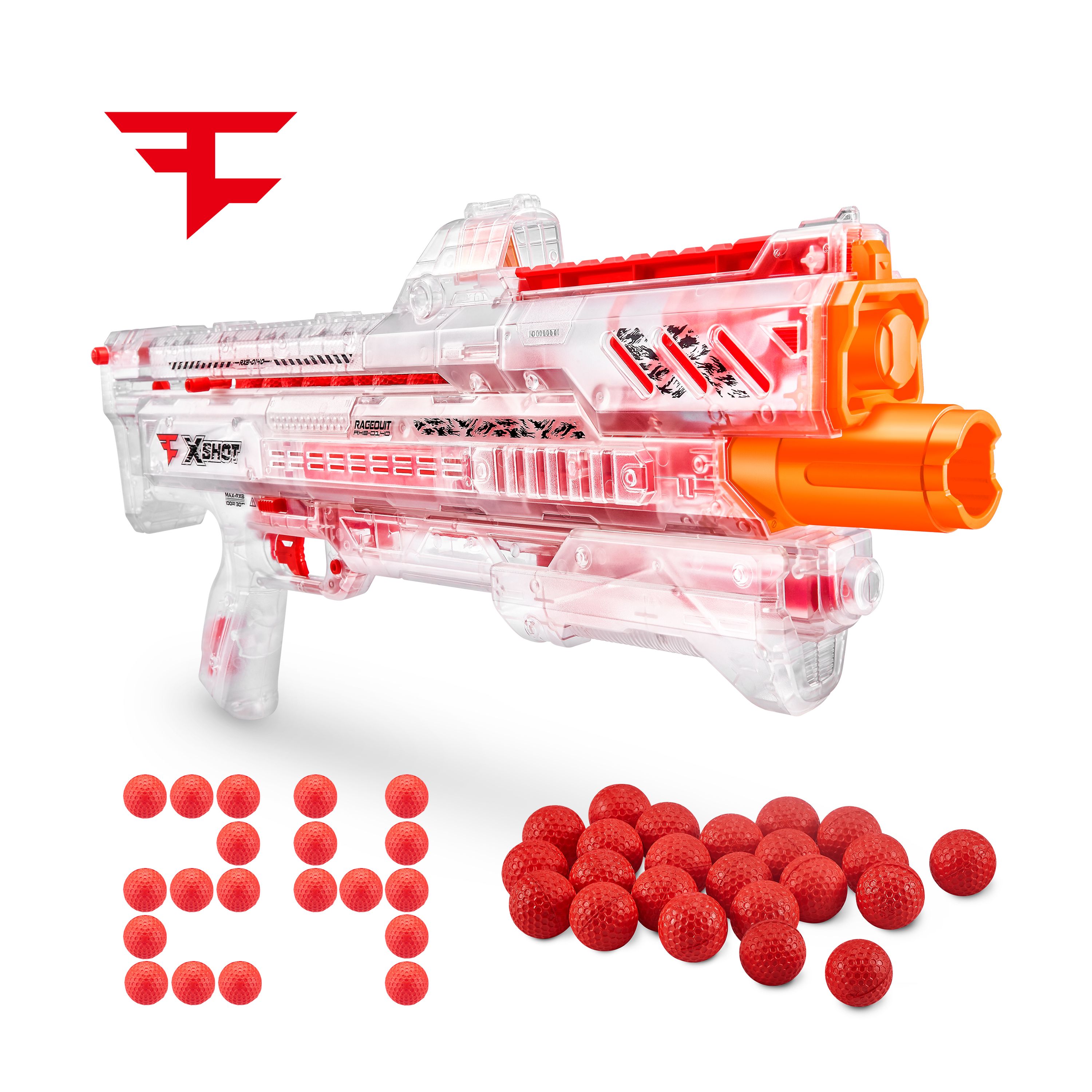 Blaster X-SHOT CHAOS FAZE RAGEQUIT mit 24 Kugeln
