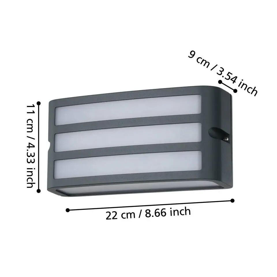 EGLO Camarda Wandlamp - E27 - 22 cm - antraciet