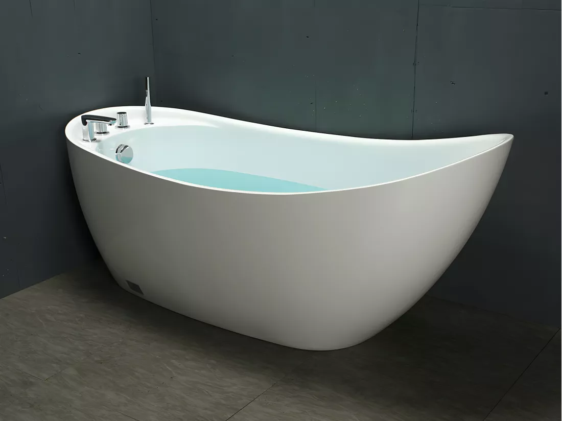 Baignoire îlot NATALIA avec robinetterie - 282L - 170*75*73cm - Blanche