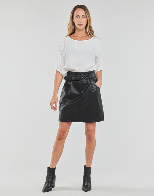 Vila - VICHOOSY HW COATED SKIRT - Noir