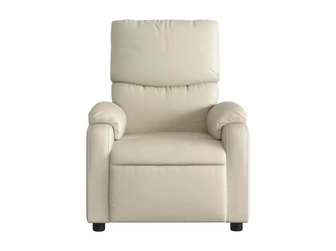 Fauteuil inclinable électrique Crème Similicuir