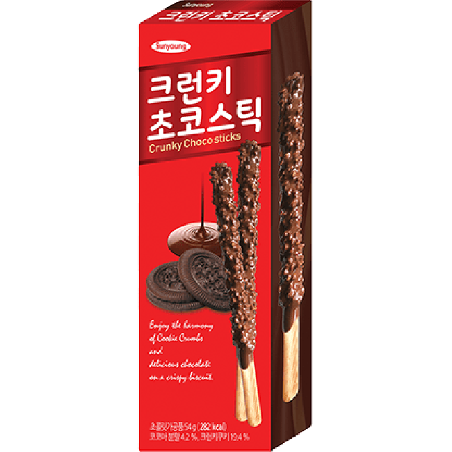 Sunyoung Crunky Grote Choco Sticks 54g