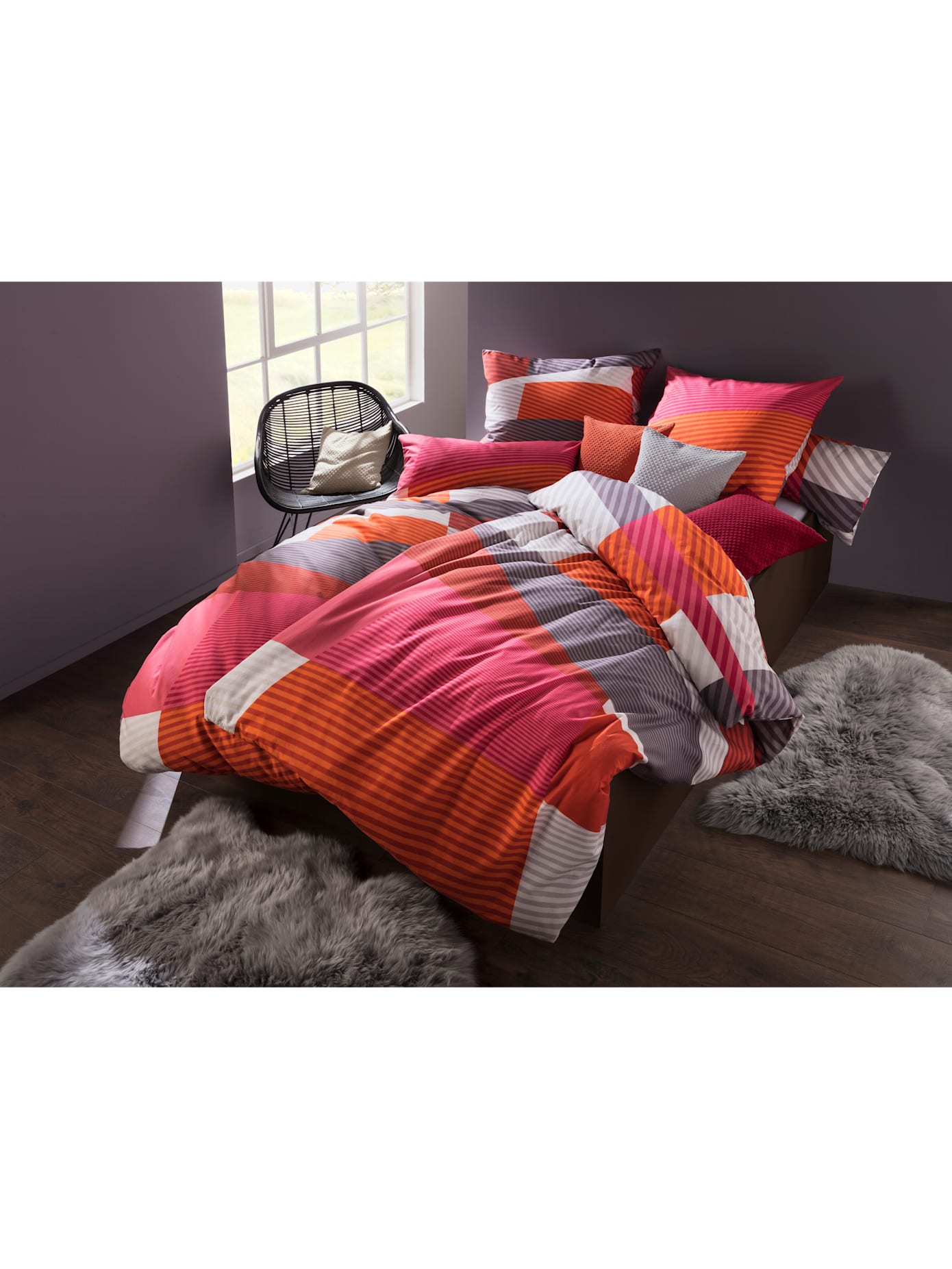 Housse de coussin tissé en relief