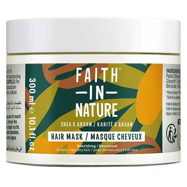 Faith in Nature - Máscara Capilar de Karité e Argan 300ml