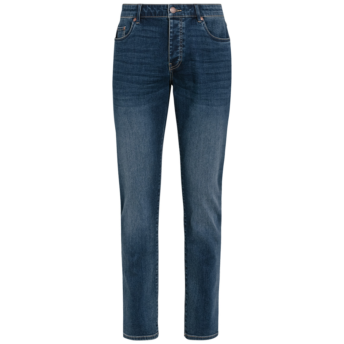 VanVaan Herren Slim-Jeans im Five-Pocket-Style dunkelblau
